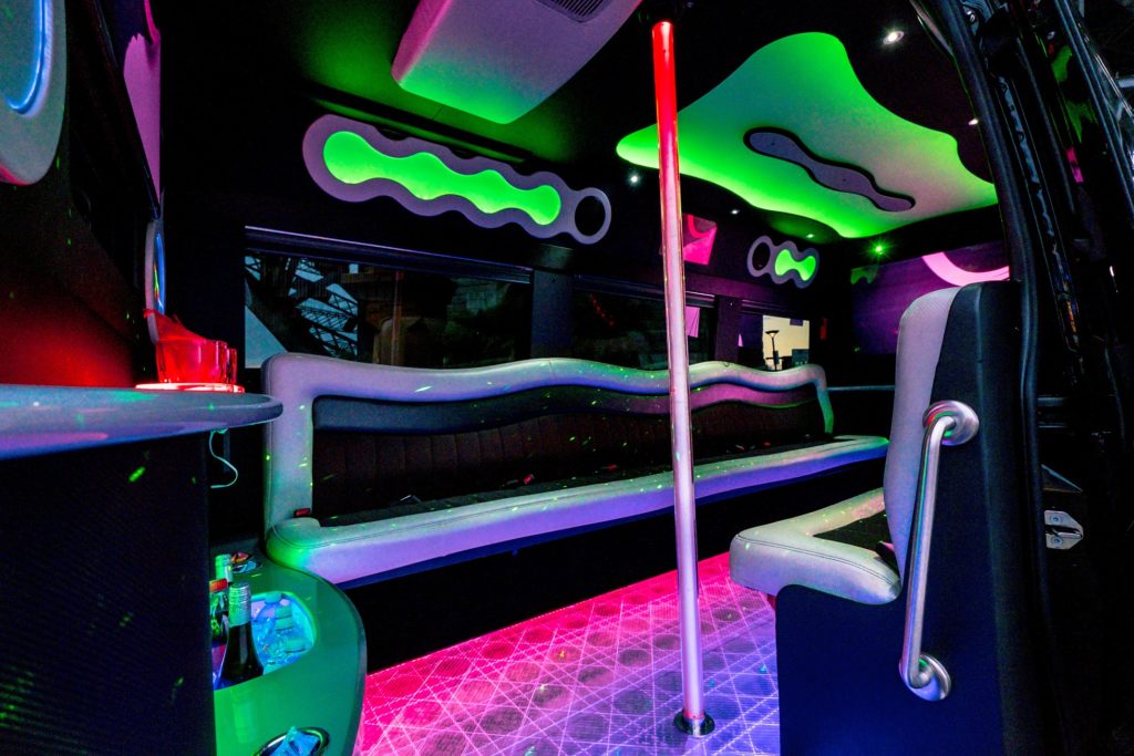 Inside a hens party limo
